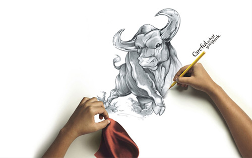 drawing wallpaper. Drawing of Bull Wallpaper by