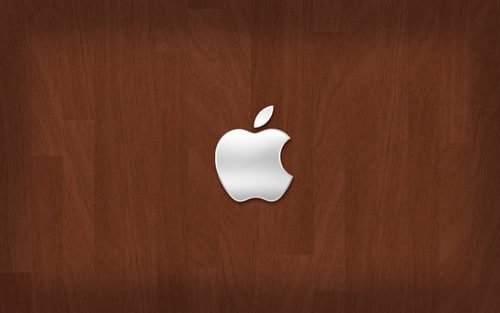 wood wallpaper. Apple on Wood by Igelkotten