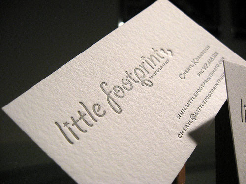 photography quotes for business cards. Lettepress Card with Blind