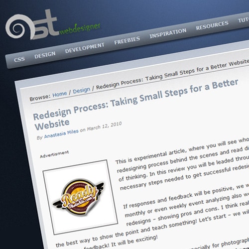 Redesign Process: Taking Small Steps for a Better Website