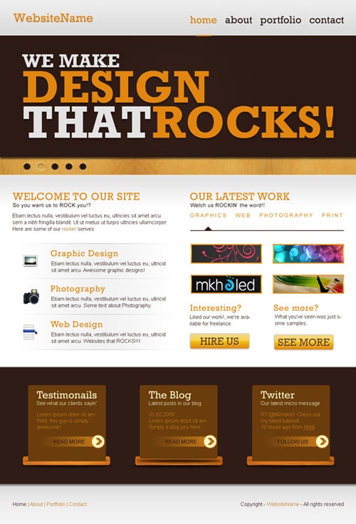 How To Create a Rockin’ Website Layout In Photoshop 