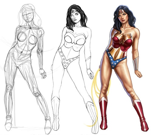 Wonder Woman Painting Tutorial by UdonCrew