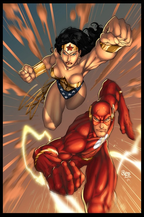 wonder woman and flash by deffectx