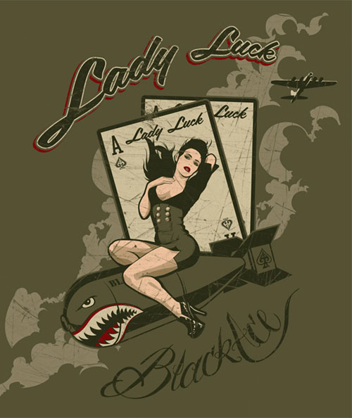 Tutorial: "Lady Luck" T-Shirt Illustration