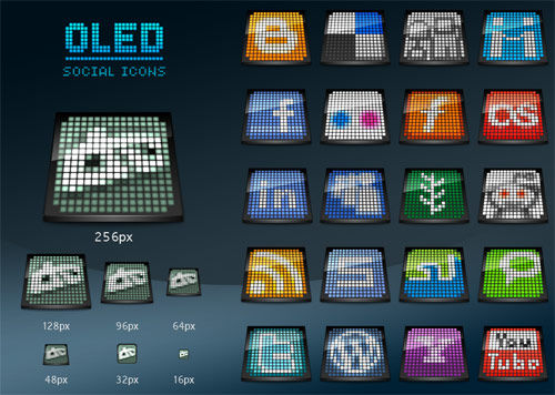 OLED social icons by arrioch