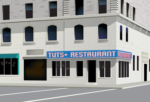 Create a Classic American Diner with Perspective Drawing Tools