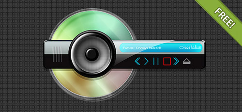 Abstract PSD skin for mp3 player