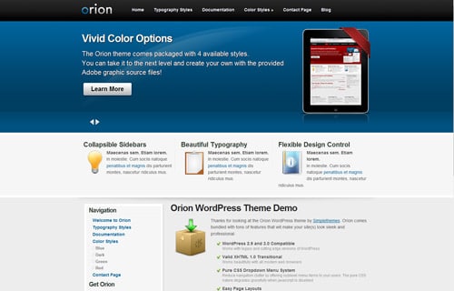 Orion WordPress Theme