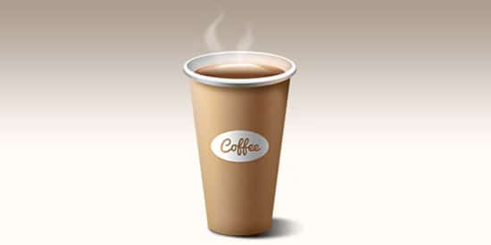 Paper coffee cup icon (PSD)