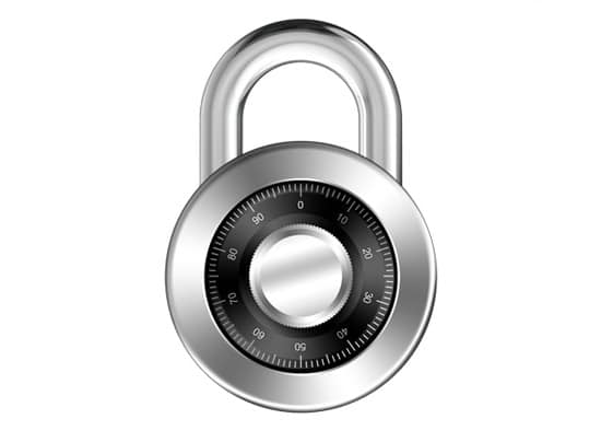 Combination padlock icon (PSD)