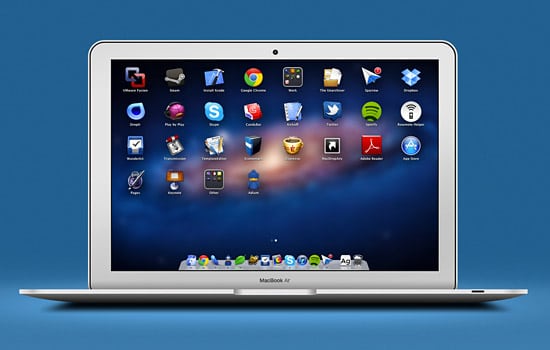 Fully Layered Macbook Air (PSD)