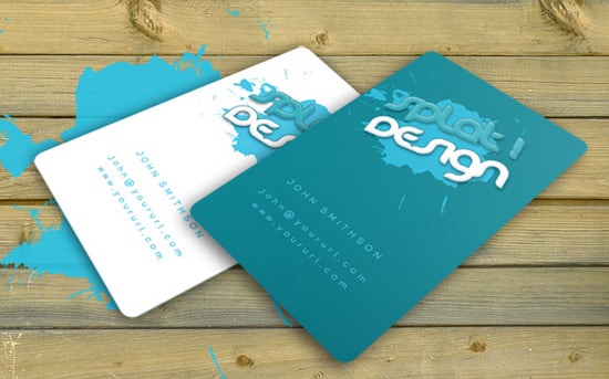 Splat Business Card with PSD