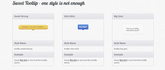 Sweet Tooltip a jQuery & CSS3 Tooltips