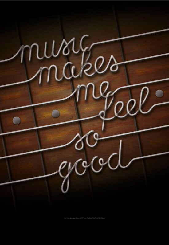 Use Photoshop and Illustrator to Create Guitar String Typography