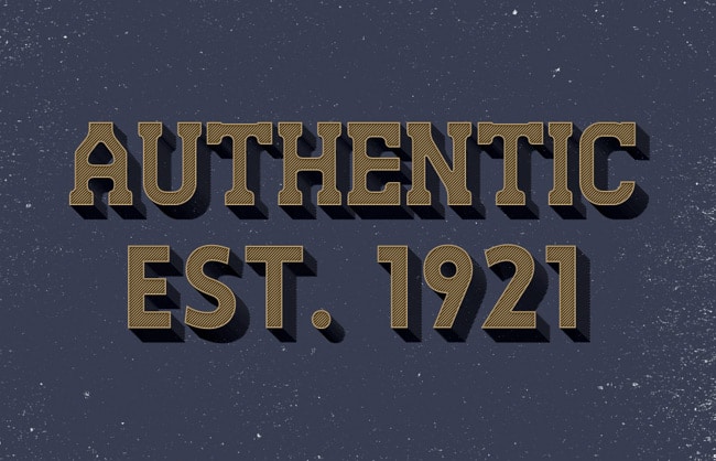 Authentic Text Effect