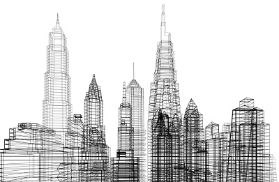 easy Skyscrapers drawing