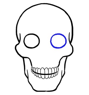 how to draw a skull easy method