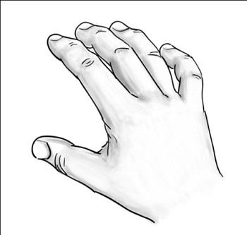 how to draw a hand easy