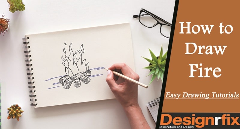 how to draw fire easy tutorials