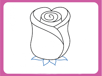 how to draw a rose
