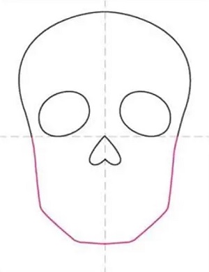 how to draw a skull easy method