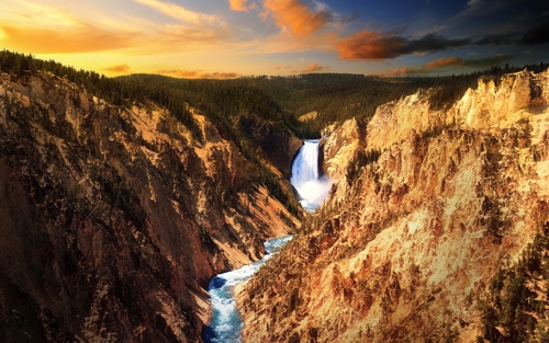 Lower Falls, Yellowstone By Macindows