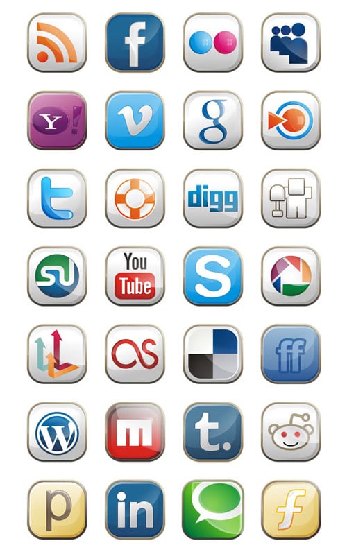 Freestyle and Square, Two Free Social Media Icon Sets