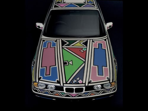 1991 BMW 525i Art Car by Esther Mahlangu - Front