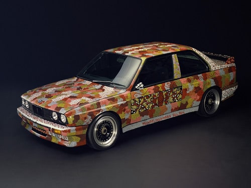 1989 BMW M3 Group A Raceversion Art Car by Michael Jagamara Nelson - Front And Side