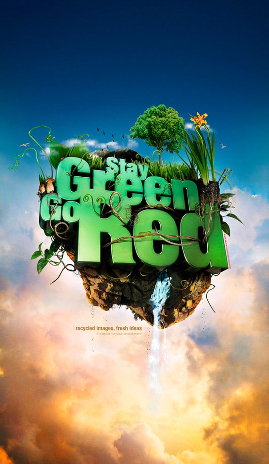 Stay Green. Go Red. poster/wallpaper
