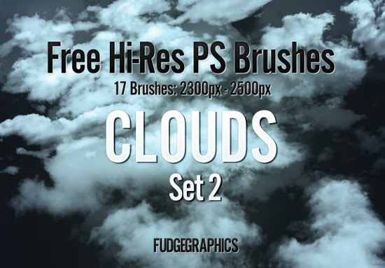 Free Hi-Res Clouds Photoshop Brush Set 2