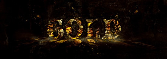 Design a Hot Golden Text with Disintegration Effect in Photoshop