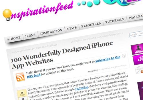 100 Wonderfully Designed iPhone App Websites