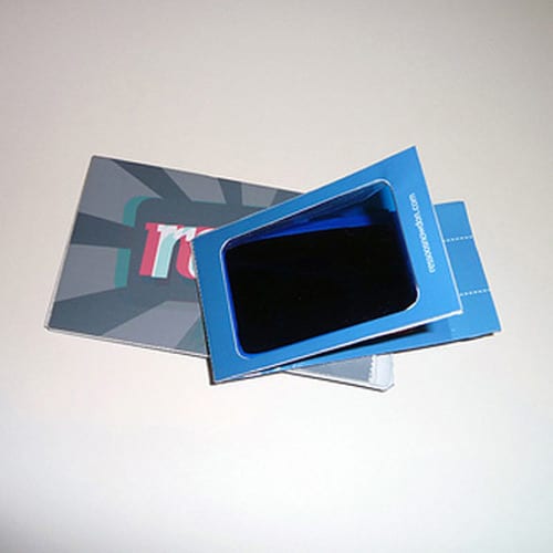 Business card with 3D glasses by Raphael Essoo-Snowdon