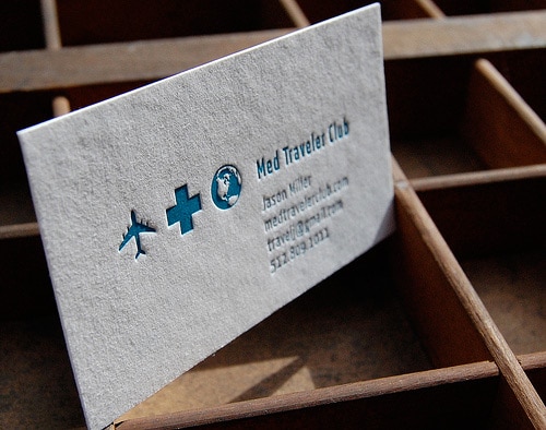 Letterpress business cards by Sweet Olive Press