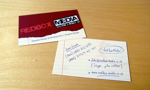 Redbox Media Business Cards by John Oliver 