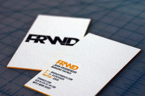 FRWD Business Cards By Justin Mckinley