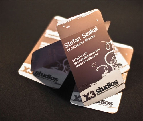 X3 Studios Business card
