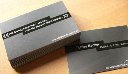 Simple Business Card Design by Tobias Becker
