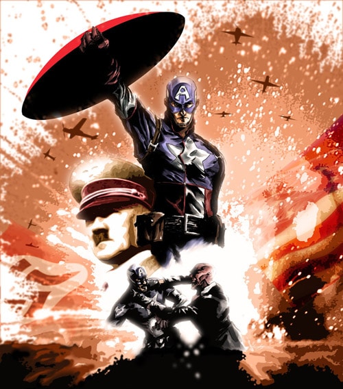 Captain America by ninjaink