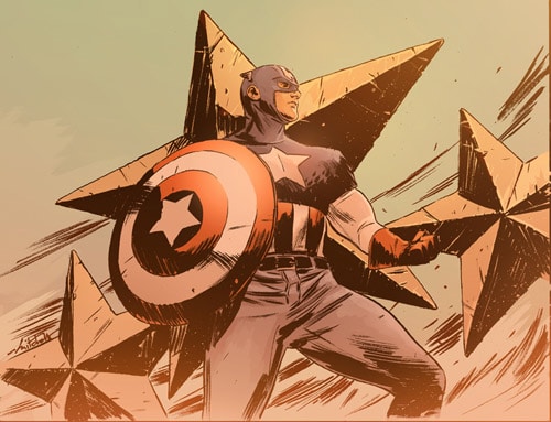 Colored Captain America by mbreitweiser