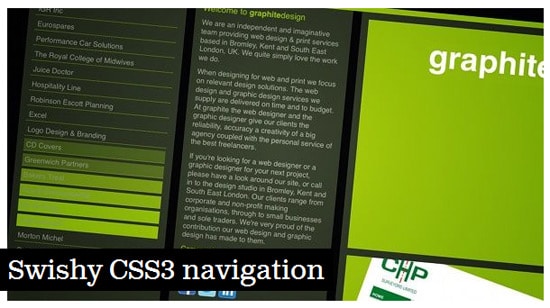 Swishy CSS3 navigation