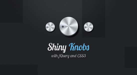 Shiny Knob Control with jQuery and CSS3