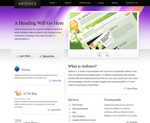 Free “Ardence” PSD by Cosmive