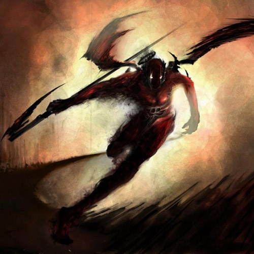 Evil Flying Demon - iPad Wallpaper