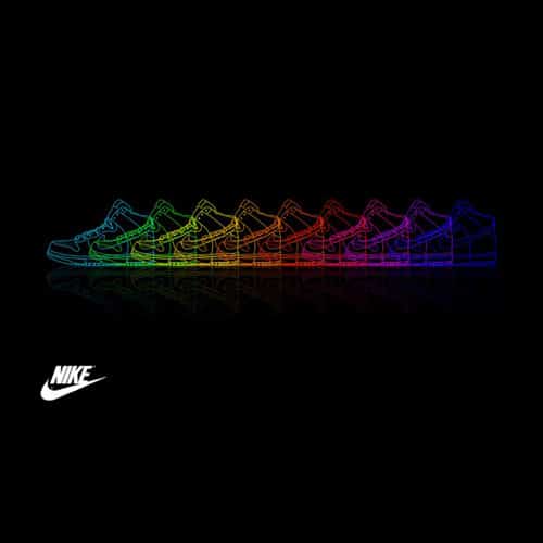 Rainbow Nike Shoes - iPad Wallpaper
