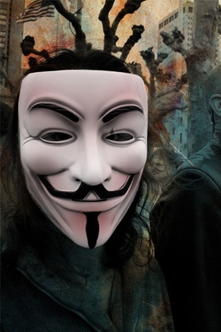 Vendetta Mask iPhone Wallpaper