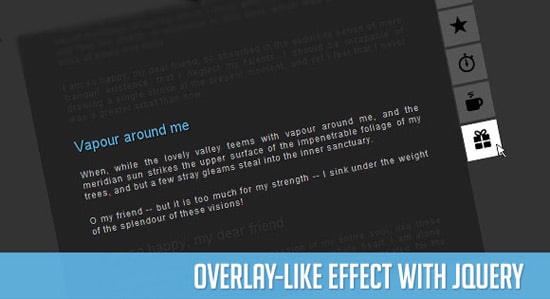 Overlay-like Effect with jQuery