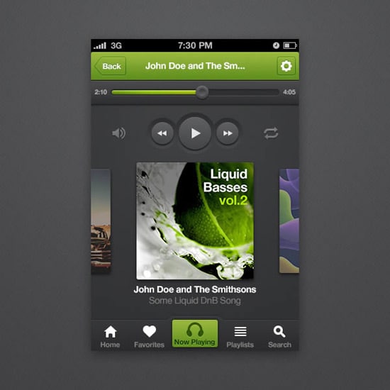 How to Design an iPhone Music Player App Interface