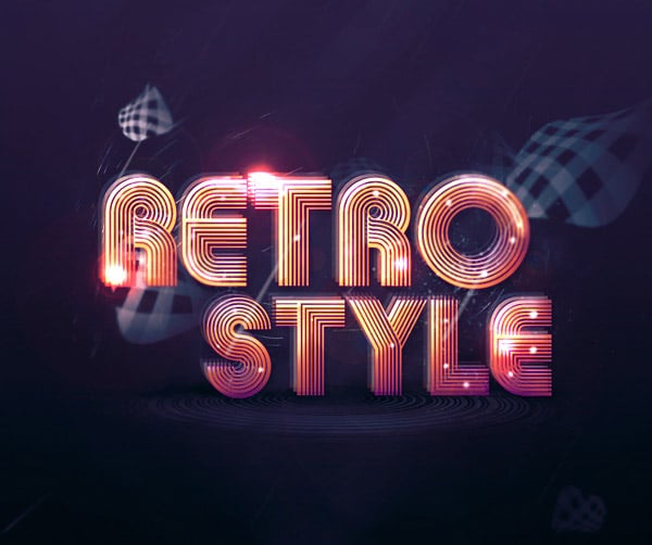 Create Abstract Shining Text Effect with Groovy Font in Photoshop